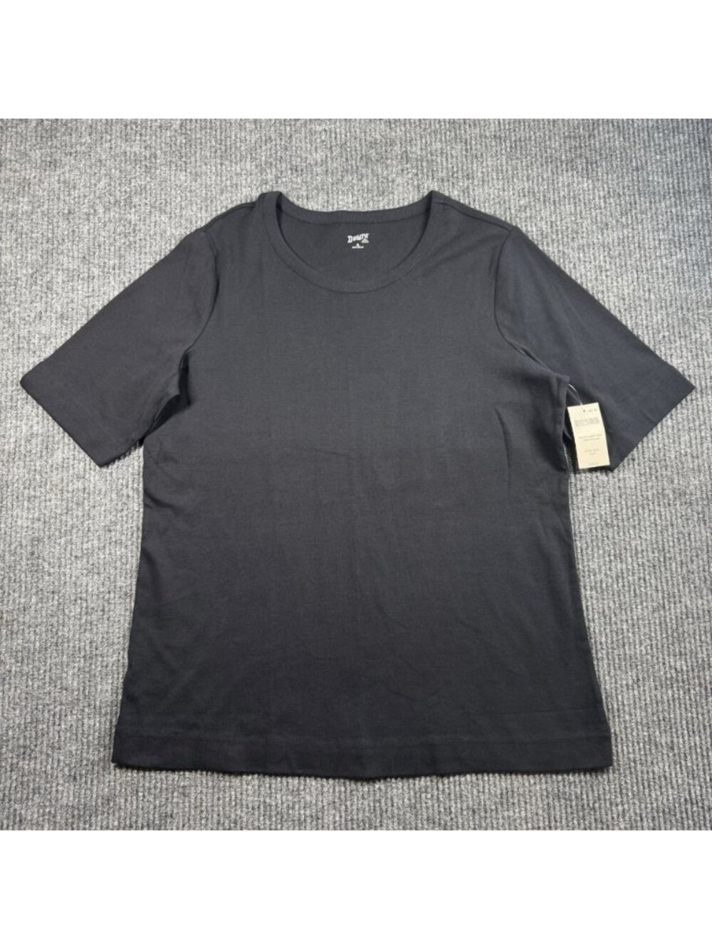 Duluth Trading Longtail T Elbow Sleeve Top Womens XL Black Scoopneck Tee NEW